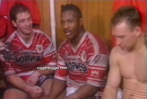 Joe Lydon, Ellery Hanley in jock and Dean Bell naked