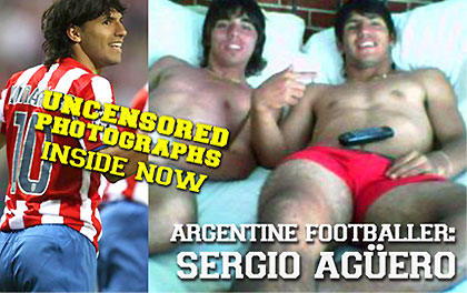 Sergio Aguero - exposed hot footballer naked