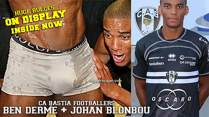 Ben Idrissa Derme and Johan Blonbou, CA Bastia footballers