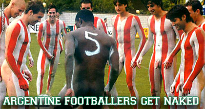 Naked football team